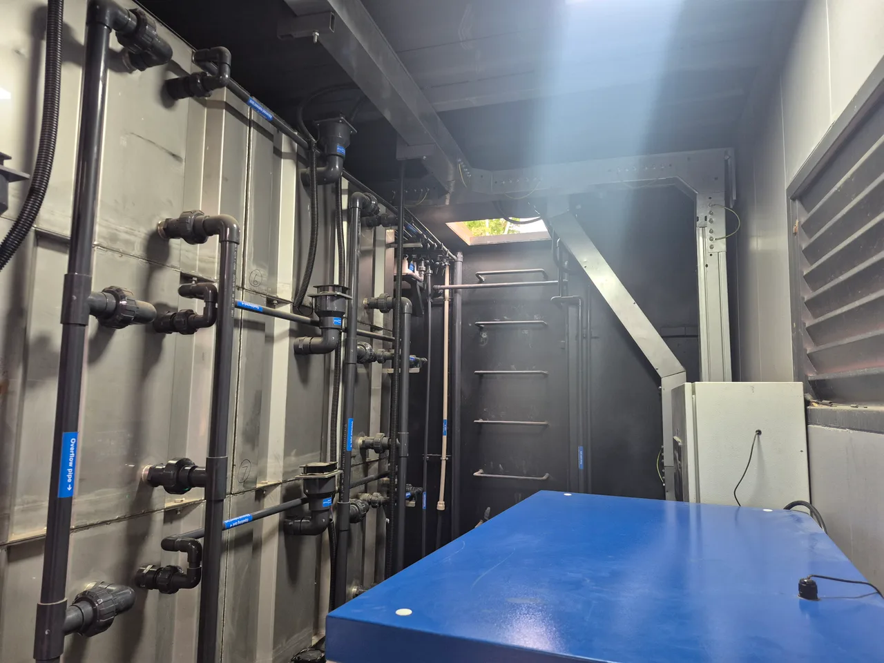 Treatment pipework inside a ReFlow field unit